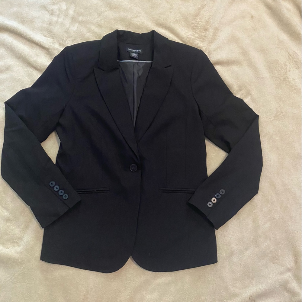 Liz Claiborne Career Blazer Jacket 6 Single Button Workwear